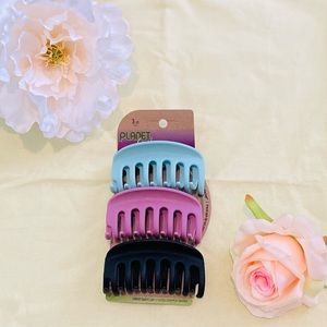Set of 3 Planet Pastel Claw Hair Clips (3”) Eco Friendly!